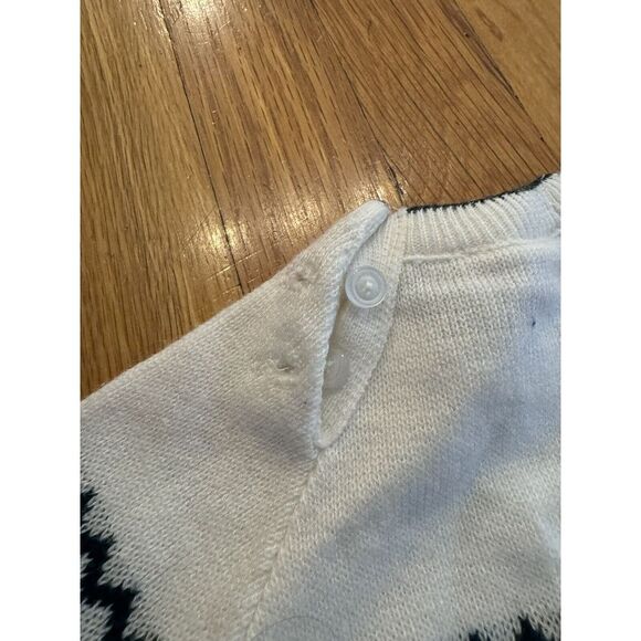 Vintage Little Angel Original Nordic Sledding Snowflake Holiday Sweater Sz 12m - Picture 7 of 10
